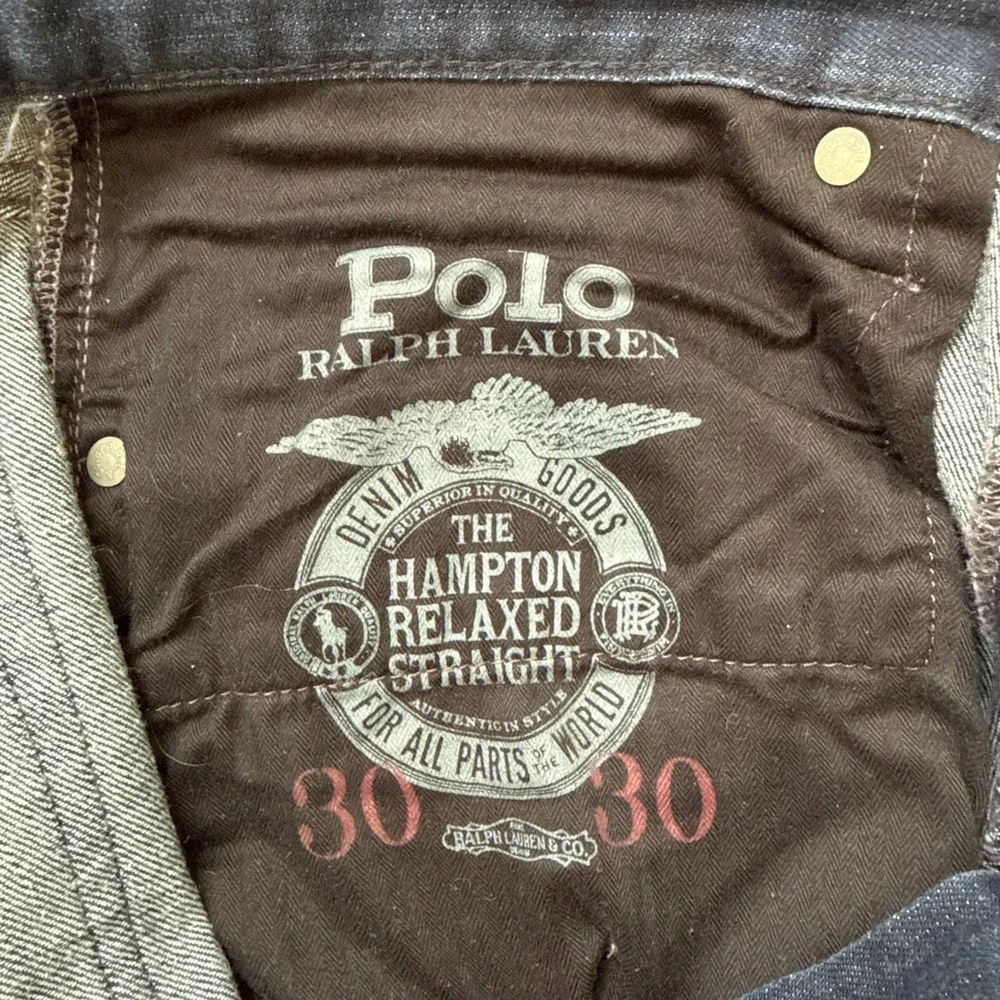 Polo Ralph Lauren Hampton Relaxed Straight Jeans Mens 30x30 Dark Blue Denim